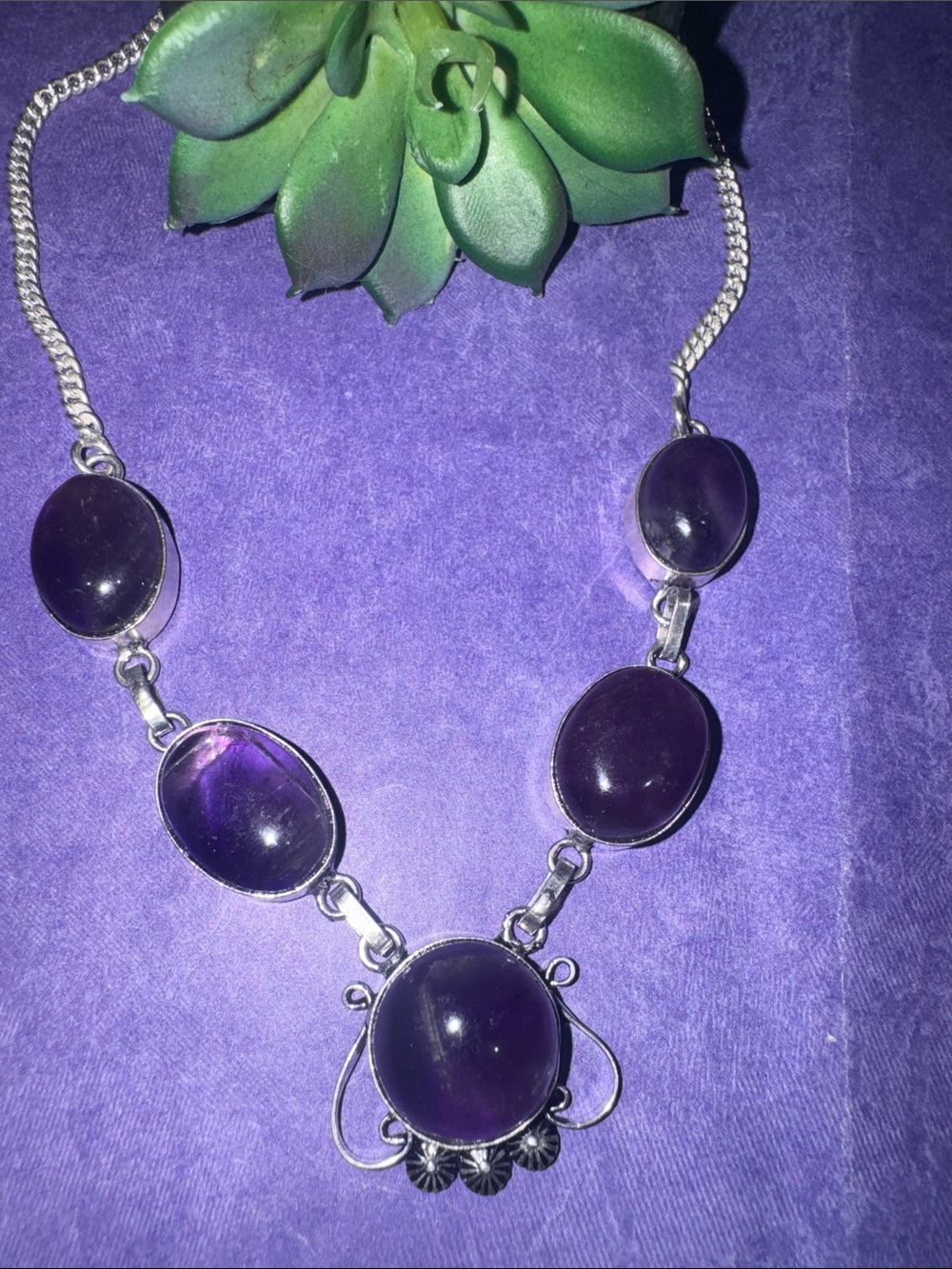 Silver Amethyst Necklace